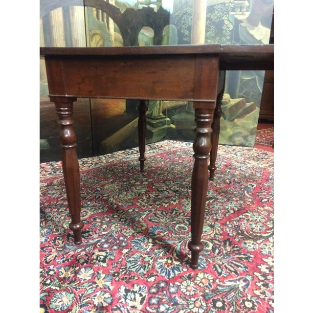 Item: Antique Drop Leaf Table. Age & Condition: Circa 1840. Refinished and restored. Dimensions: 22.5″ wide (44.5″ when...