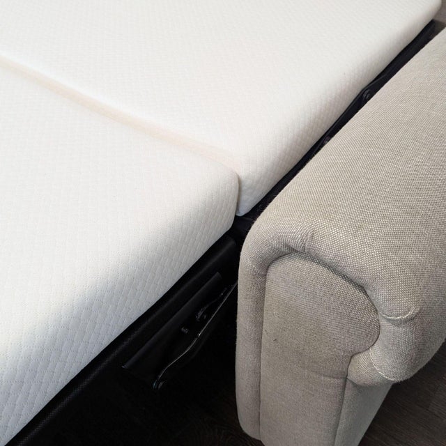 Gray Restoration Hardware Lancaster Light Gray Queen Sleeper Sofa – Comfortable Pull-Out Bed For Sale - Image 8 of 9