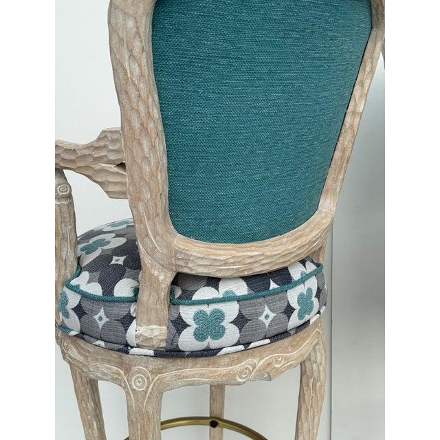 1980s Set of Four Faux Bois Twig Bar Stools For Sale - Image 10 of 12