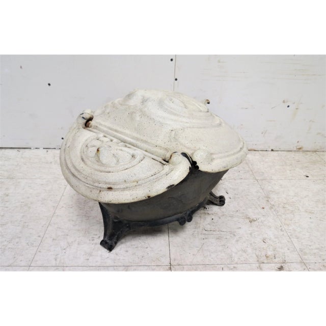 Metal Antique French Cast Iron Coal Hod For Sale - Image 7 of 8
