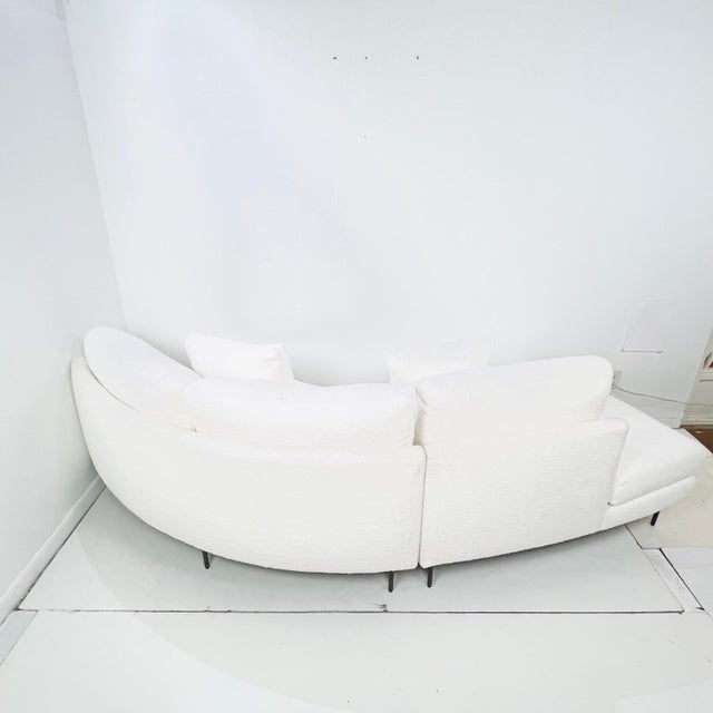 2 Piece Curved "Slice" Sectional Sofa by Thayer Coggin For Sale In Dallas - Image 6 of 14