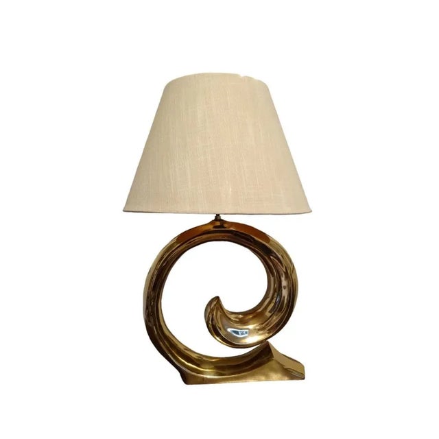 Brass Table Lamp by Erwin Lambeth, 1980s For Sale - Image 11 of 11