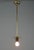 Mid-Century Modern Ribbed Milk Glass and Brass Globe Pendant from Stilnovo For Sale - Image 11 of 18
