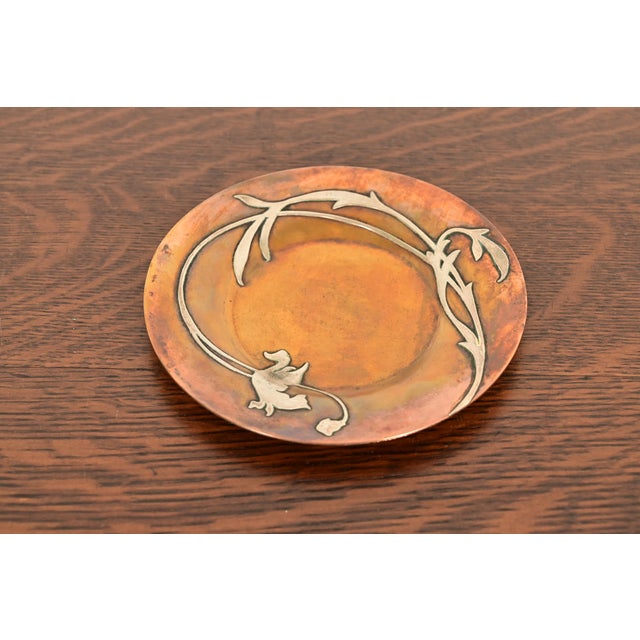 Heintz Art Metal Shop Heintz Arts & Crafts Sterling Silver on Bronze Plate For Sale - Image 4 of 9
