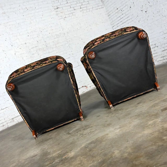 Late 20th Century Cottagecore Style Pair of Floral Lounge Chairs by Sam Moore Furniture a Division of Hooker Furniture For Sale - Image 11 of 12