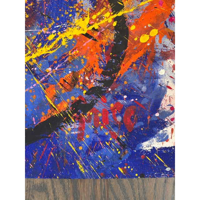 Hendrik Grise Large Signed Original Abstract Expressionist Painting Mixed Media For Sale - Image 4 of 4