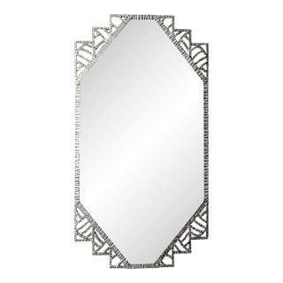 French Art Deco Wrought Iron Mirror For Sale