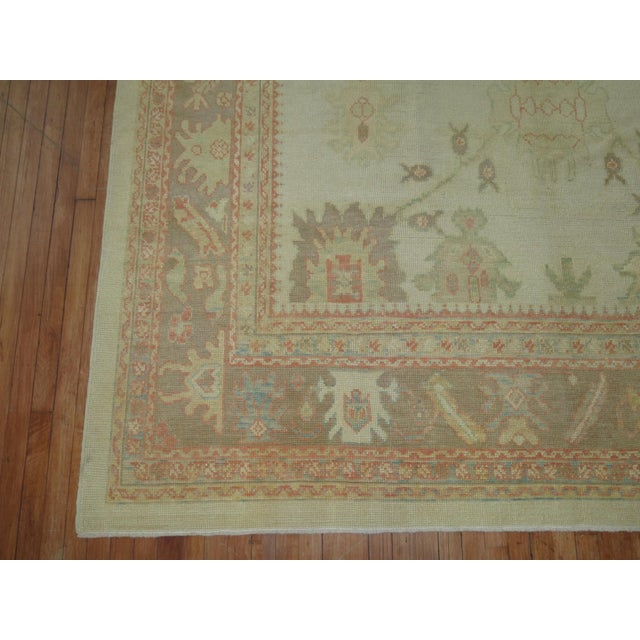 Turkish Oushak Rug, 8'6'' X 12'9'' For Sale - Image 3 of 9