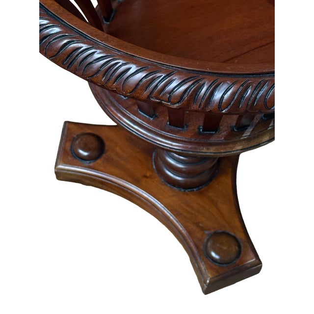 Wood English Plant Stand or Jardiniere of Mahogany From the Edwardian Era For Sale - Image 7 of 9