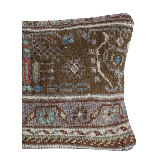 Traditional 13"x20" Vintage Toss Pillow Cover. Decorative Handmade Turkish Rug Cushion Cover For Sale - Image 3 of 4