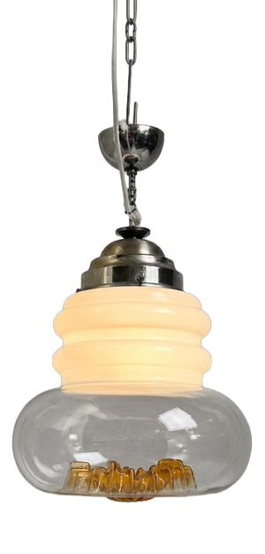 Vintage Murano Style Glass Pendant Light