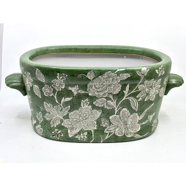Vintage ceramic indoor or outdoor planter. Vessel style decorative piece by Andrea Sadek. This doesn't have a hole for...