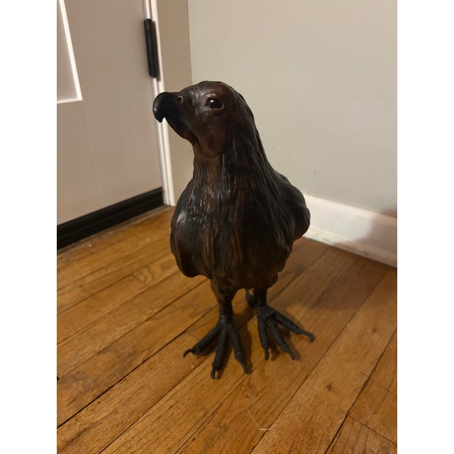 Animal Skin Early 20th Century European Leather Hawk For Sale - Image 7 of 8