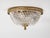 1960s Brass & Pressed Glass Flush Mount Fixture For Sale - Image 4 of 10