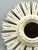 Hollywood Regency Organic White-Washed Carved Wood Sunburst Mirror For Sale - Image 3 of 11