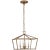 Chapman & Myers for Visual Comfort Signature Darlana Small Wide Semi-Flush Mount Lantern in Gilded Iron For Sale