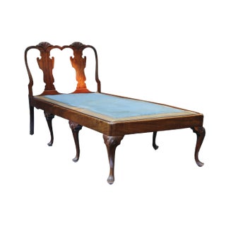 Daybed Antique Mahogany Queen Anne Style For Sale