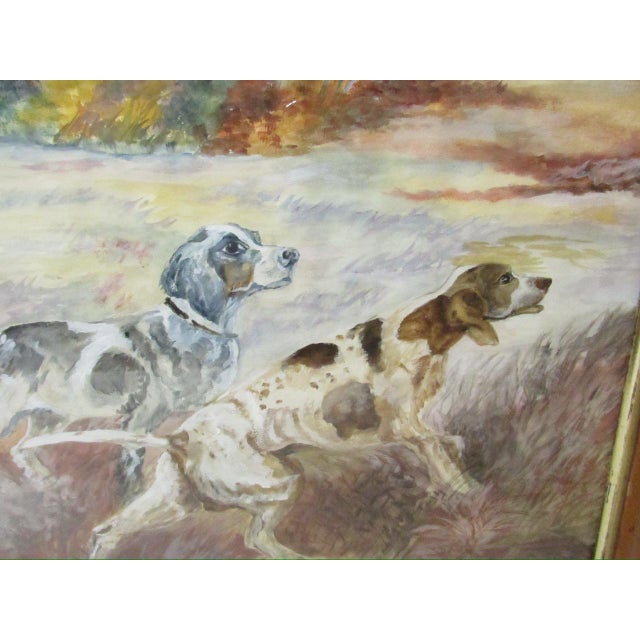 Antique English Watercolor of a Setter and Pointer Dog For Sale - Image 4 of 18