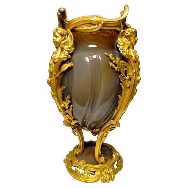 French Vase in Gilt Bronze and Agathe, 19th Century For Sale - Image 14 of 14