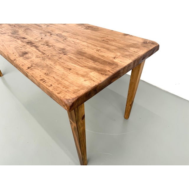Vintage Poplar Farmhouse Table, 1970s For Sale - Image 12 of 18