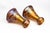 Amber-Orange Vases in Iridescent Molded Glass with Wavy Relief Decor from Pallme-König & Habel, Bohemia, 1900s, Set of 2 For Sale - Image 5 of 11