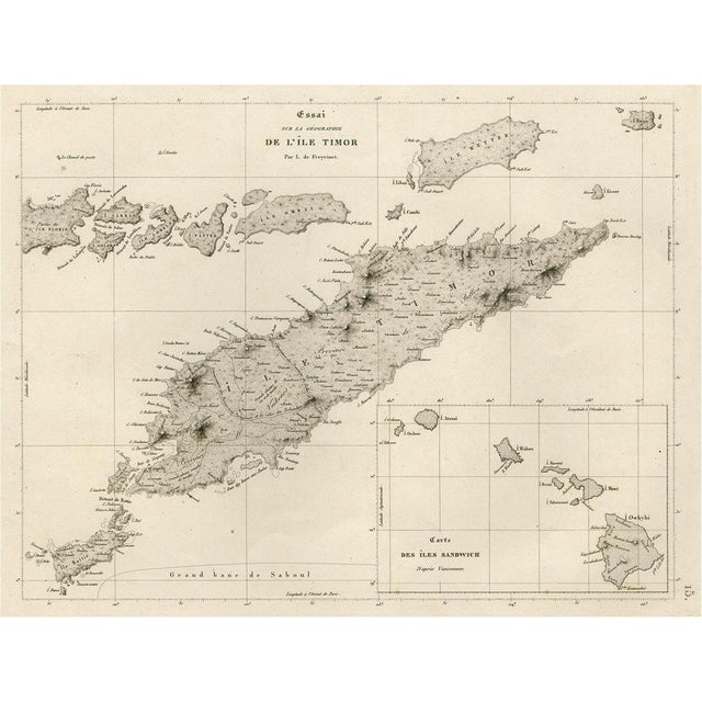 Antique Map with Timor and Nearby Islands, 1825 For Sale