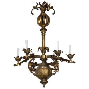 Late 19th Century Vintage Moroccan Style Brass Chandelier