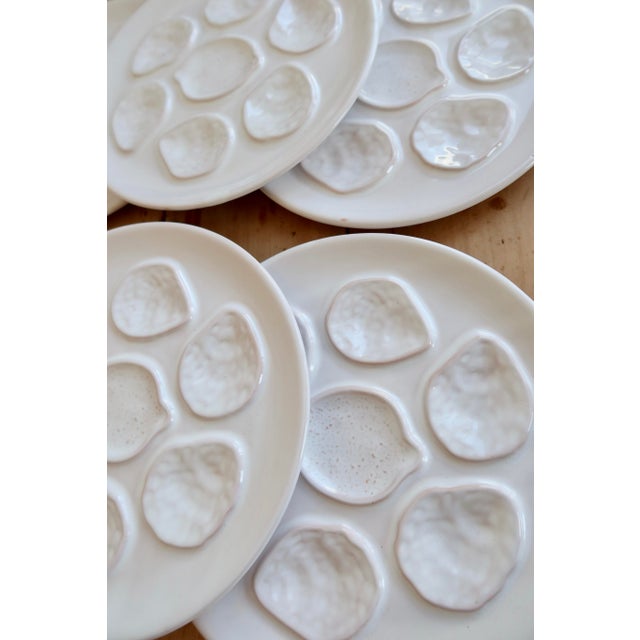 1960s Vintage Earthenware Oyster Plates, 1960s, Set of 6 For Sale - Image 5 of 8