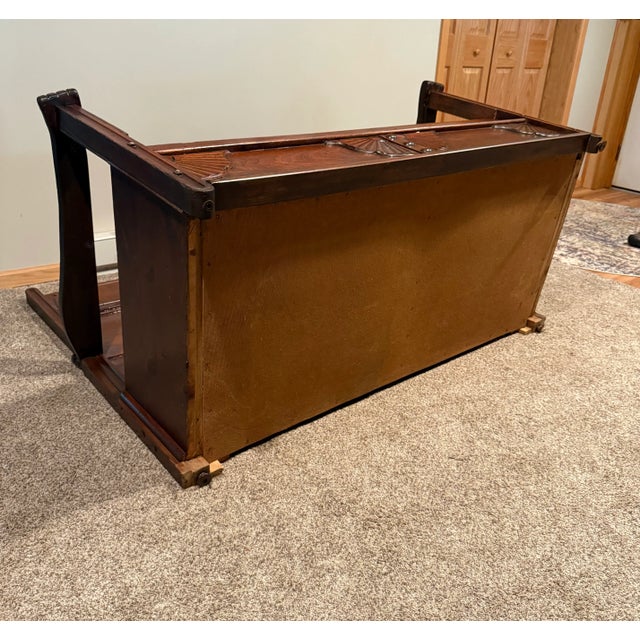 Antique Victorian Eastlake High Back Box Settle Bench With Storage For Sale - Image 17 of 17