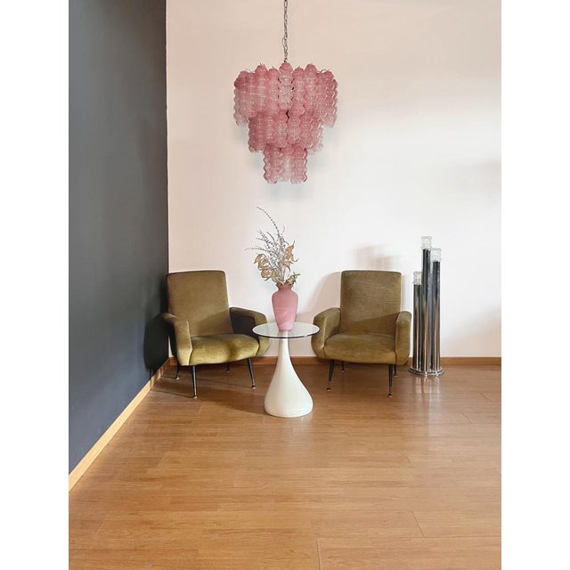 Large Pink Murano Glass 3-Tier Tube Chandelier, 1990s For Sale - Image 6 of 18