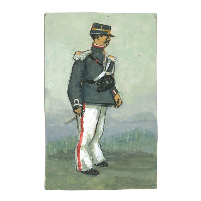 Gabriele Galantara - The Official - Tempera and Watercolor Drawing - 1910s For Sale