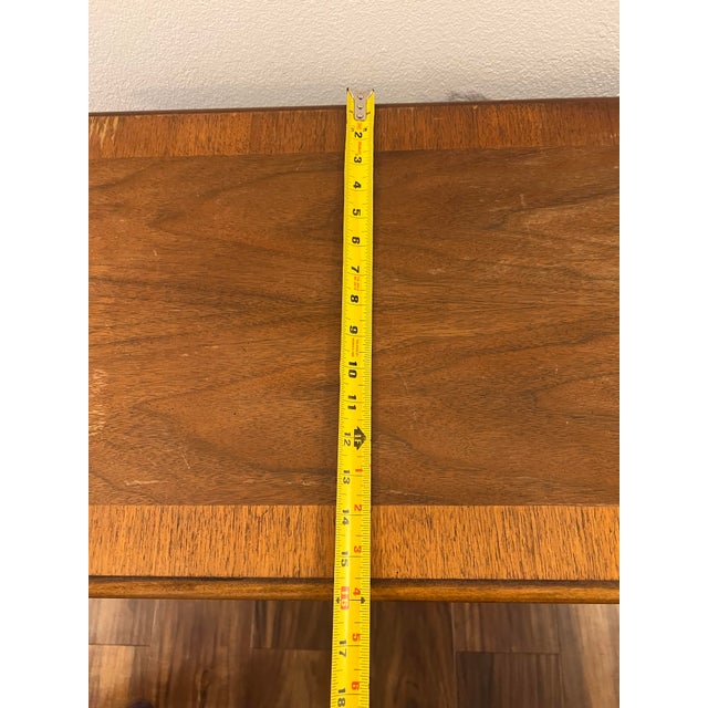 Brown Mid 20th Century Baker Furniture Queen Anne Console Table For Sale - Image 8 of 10