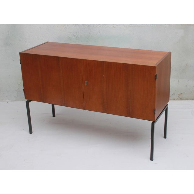 1960s Sideboard in Walnut on Metal Legs, 1965 For Sale - Image 5 of 11