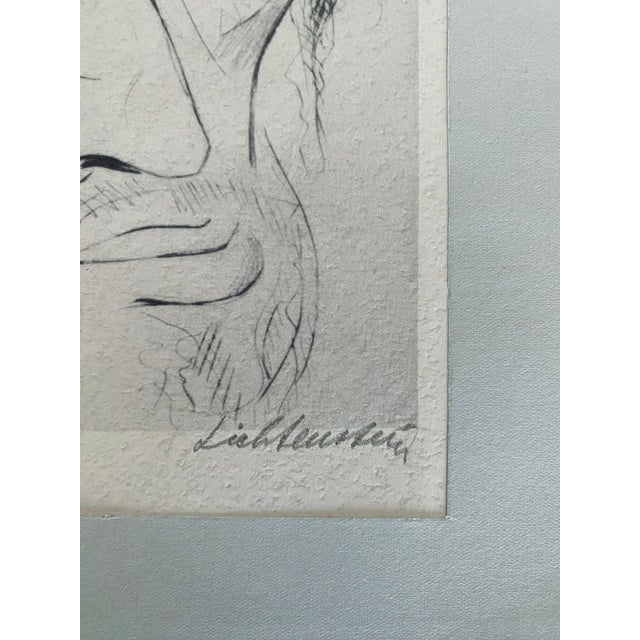 Isaac Lichtenstein 1, Bezalel School Jerusalem Israeli Judaica Etching - Chassid For Sale In Miami - Image 6 of 8