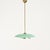 Fontana Arte Chandelier in Turquoise Glass, Brass and Murano Glass, Italy, 1950s For Sale - Image 4 of 15