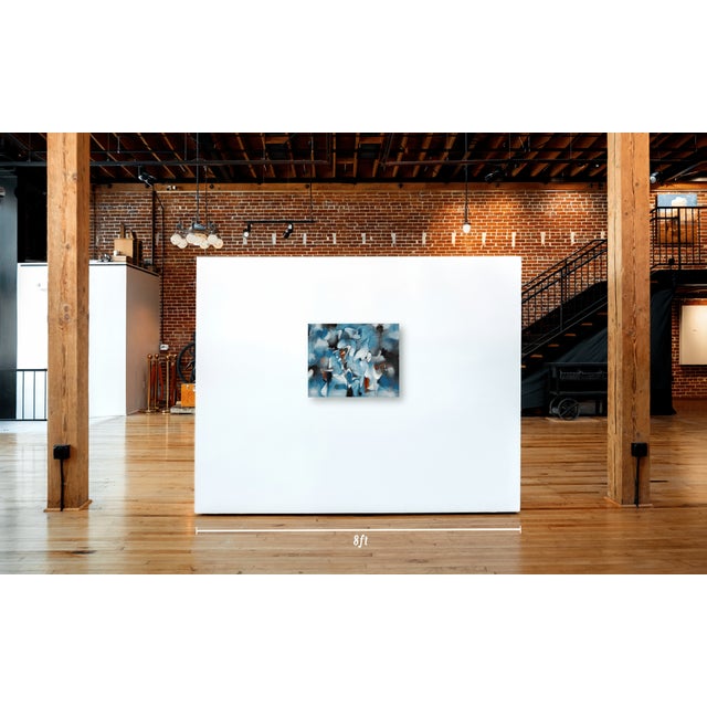 Abstract Daniel Ketelhut, Abstract Surrealist Oil Painting, "Blue Breeze Ballet" 2025 For Sale - Image 3 of 3