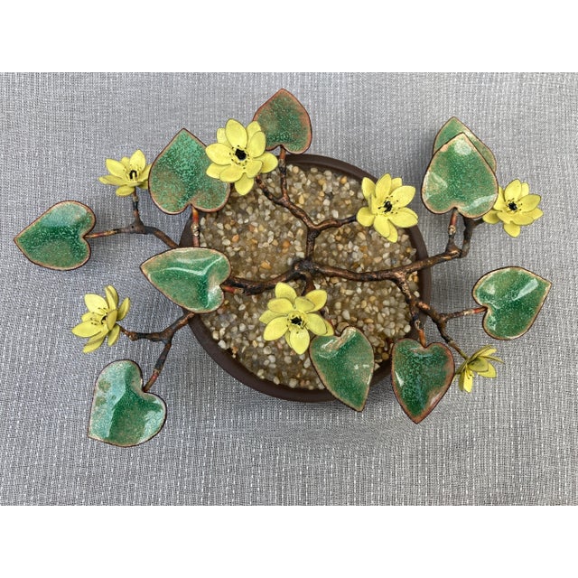 Vintage Enamel Potted Floral Arrangement For Sale - Image 9 of 12