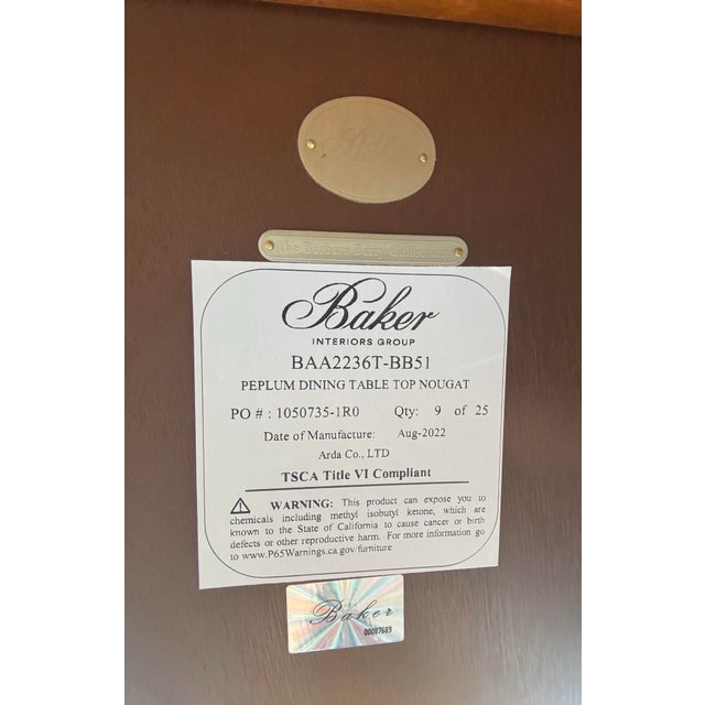 Barbara Barry for Baker Furniture Peplum Dining Table For Sale - Image 12 of 12