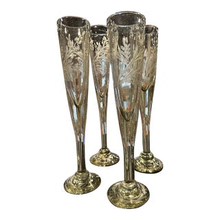 Jan Barboglio Pilar Champagne Flutes - Set of 4 For Sale