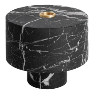 Modern Handcrafted Candle Holder in Italian Marble by Karen Chekerdjian