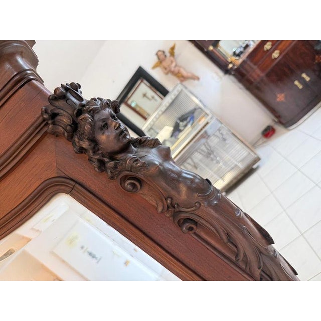 Brown Baroque Gründerzeit Wall Mirror, 1865 For Sale - Image 8 of 13