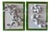 Paper Mache & Plaster Pear Branches Set in Green Lacquer Frames, a Pair For Sale