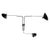 Black Three Rotating Straight Arms Wall Lamp by Serge Mouille For Sale - Image 12 of 12
