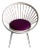 Fuchsia and White Circle Chair by Yngve Ekstrom for Swedese, 1960s For Sale