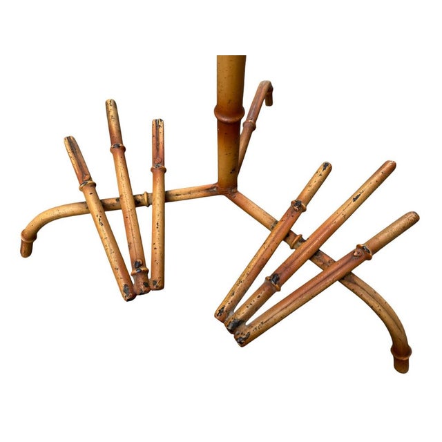 Brown French Faux Bamboo Valet Stand, 1960s For Sale - Image 8 of 12
