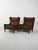 Danish Armchairs in Dark Brown Leather, 1950s, Set of 2 For Sale - Image 3 of 13