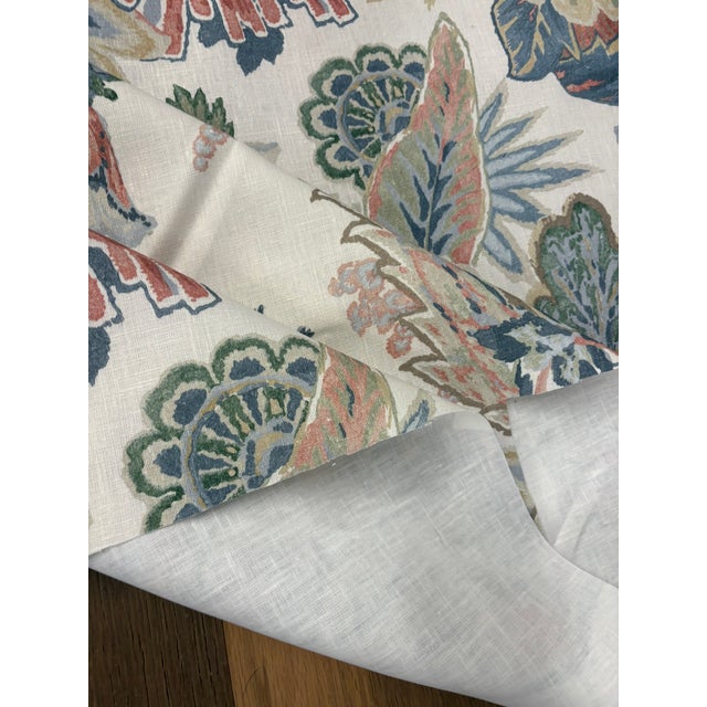 Traditional Thibaut's Flora Gala Wheat Fabric For Sale - Image 3 of 4
