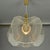 Mid-Century Modern Pendant Lamp in Clear Acrylic Glass, Wire and Brass, 1970s For Sale - Image 11 of 18