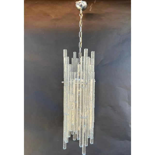1970s Vintage Italian Pendant With Murano Glass Rods by Poliarte For Sale - Image 5 of 11