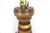 Vintage Stacked Turned Wood Marquetry Table Lamp For Sale - Image 9 of 12